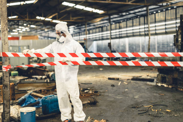 Professional Sewage Cleanup technician working in Holden, UT